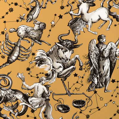 BRUNSCHWIG & FILS 8023135.4.0 COSMIQUE PRINT GOLD Fabric - Eade's Wallpaper