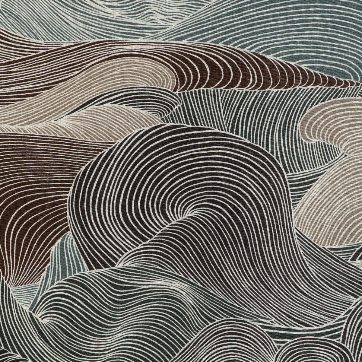BRUNSCHWIG & FILS 8023136.611.0 TOURBILLON PRINT STONE Fabric - Eade's Wallpaper