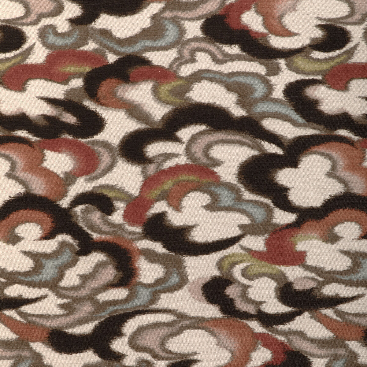 BRUNSCHWIG & FILS 8023138.3524.0 STRATUS PRINT CLAY/MULTI Fabric - Eade's Wallpaper