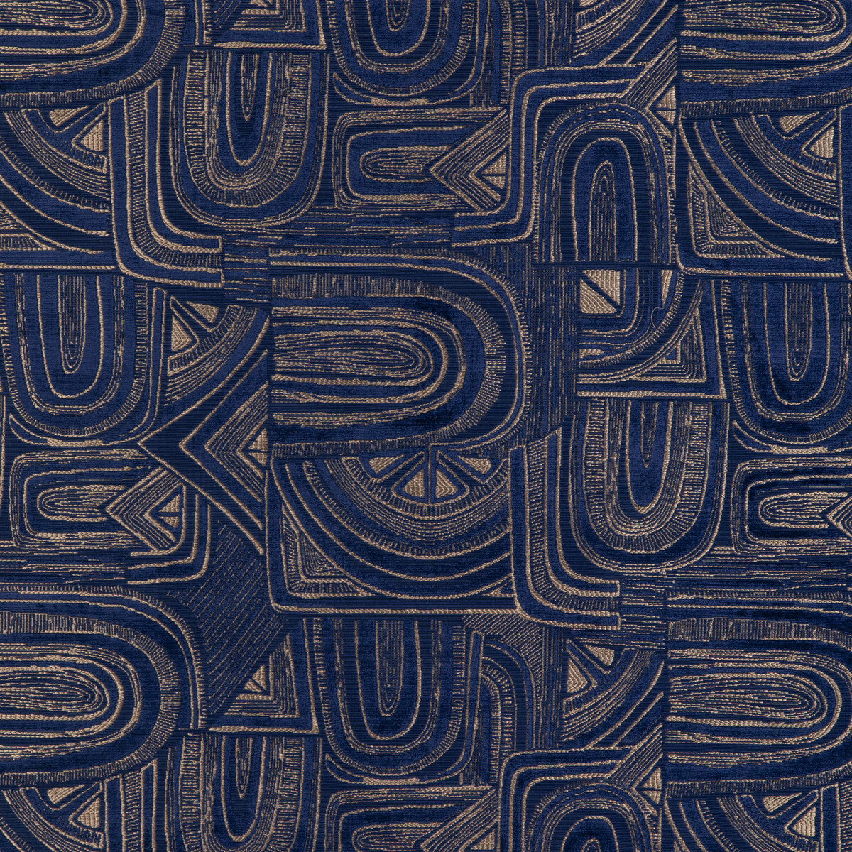 BRUNSCHWIG & FILS 8023139.5.0 TIMBRE VELVET LAPIS Fabric - Eade's Wallpaper