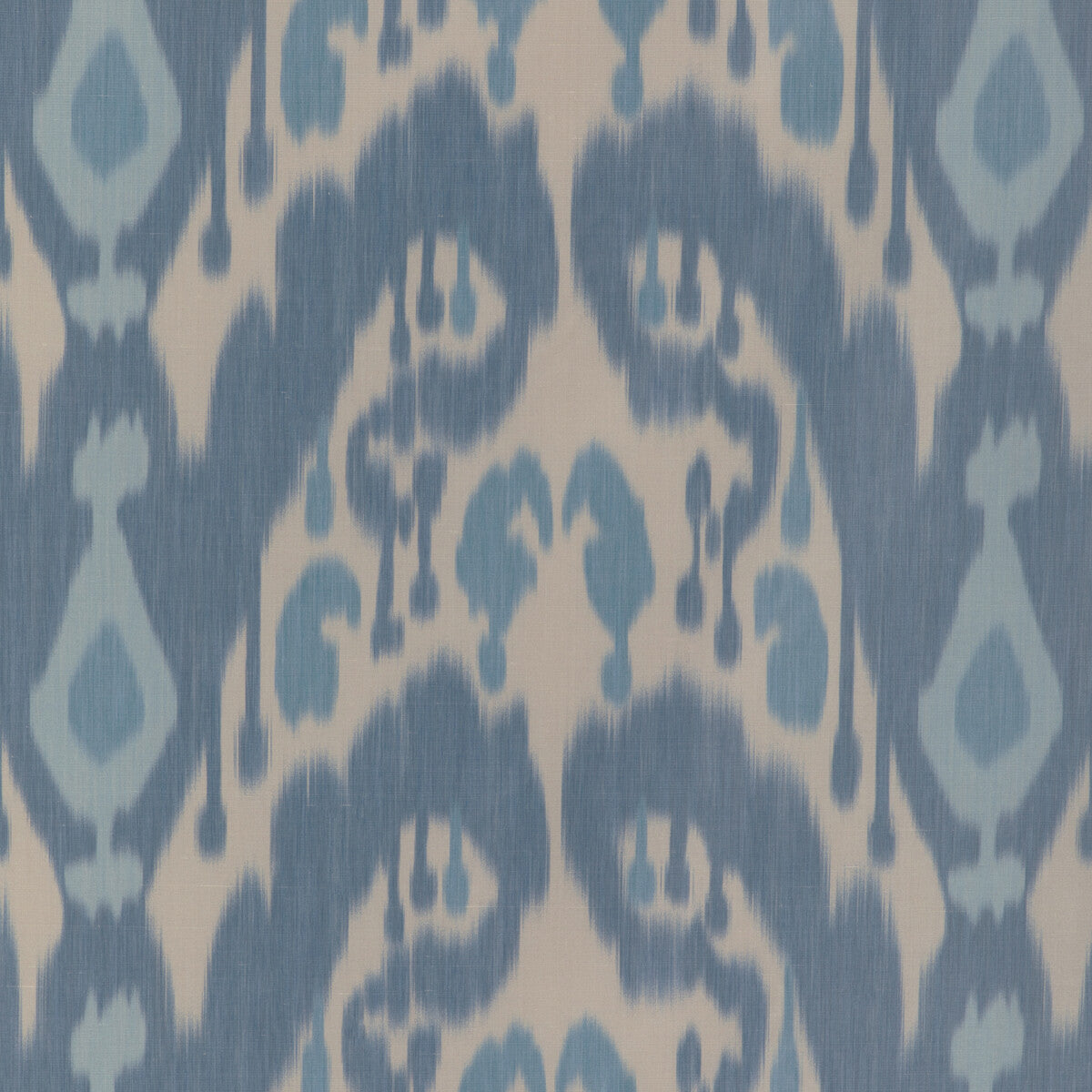 BRUNSCHWIG & FILS 8023146.155.0 BUKARA WARP PRINT BLUE Fabric - Eade's Wallpaper
