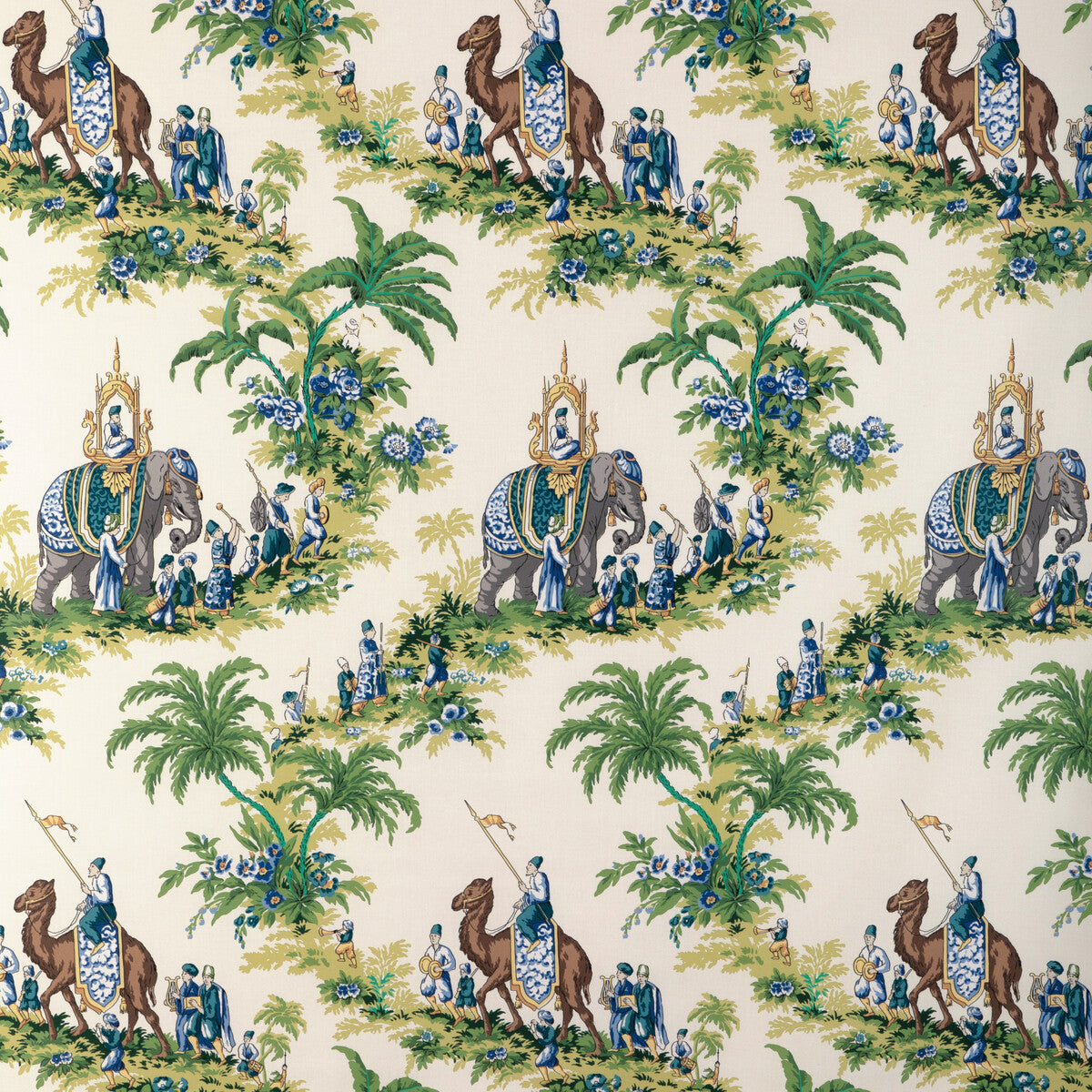 BRUNSCHWIG & FILS 8024104.315.0 BEAUPORT PROMENADE FOREST Fabric - Eade's Wallpaper