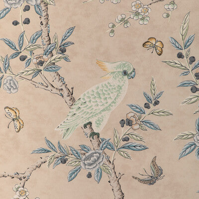 BRUNSCHWIG & FILS 8024106.1615.0 KANCHOU PRINT SAND Fabric - Eade's Wallpaper