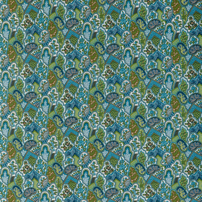 BRUNSCHWIG & FILS 8024108.353.0 VILLANDRY PRINT AQUA Fabric - Eade's Wallpaper