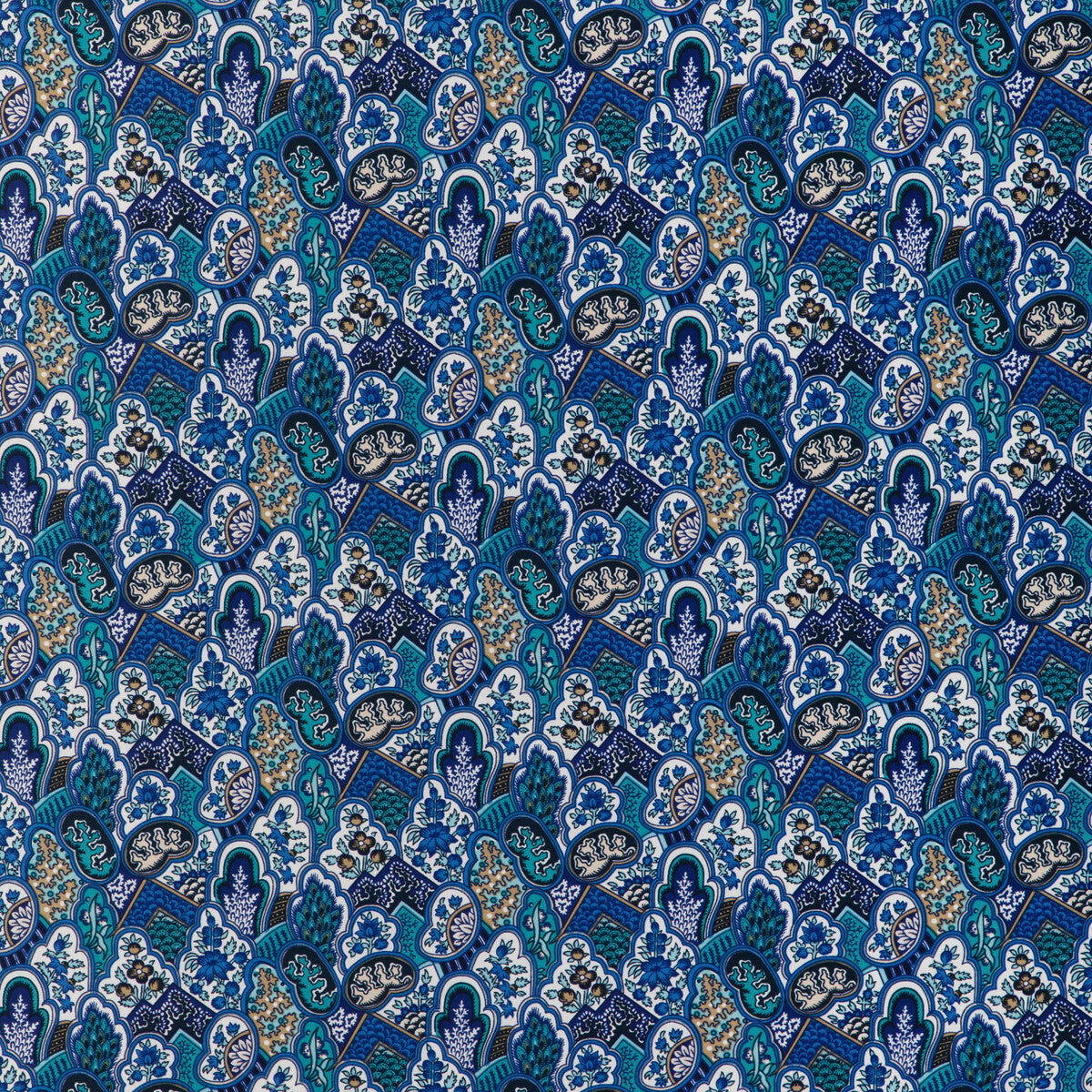 BRUNSCHWIG & FILS 8024108.513.0 VILLANDRY PRINT AZURE Fabric - Eade's Wallpaper