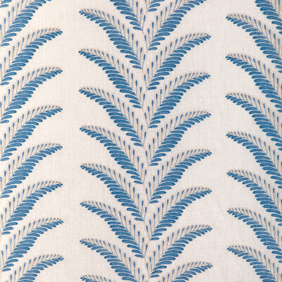 BRUNSCHWIG & FILS 8024109.51.0 FOUGERE EMB BLUE Fabric - Eade's Wallpaper