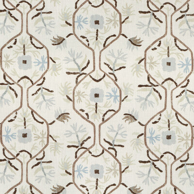 BRUNSCHWIG & FILS 8024110.1611.0 LE JASMIN PRINT PUMICE Fabric - Eade's Wallpaper