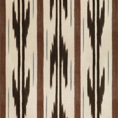 BRUNSCHWIG & FILS 8024111.666.0 LE MISTRAL PRINT WALNUT Fabric - Eade's Wallpaper