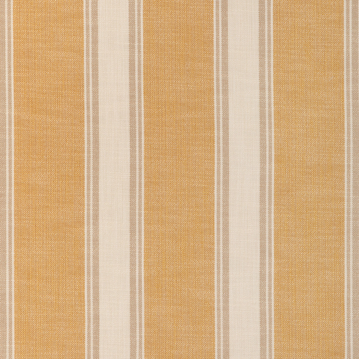BRUNSCHWIG & FILS 8024120.416.0 LA RIVIERA STRIPE OCHRE Fabric - Eade's Wallpaper