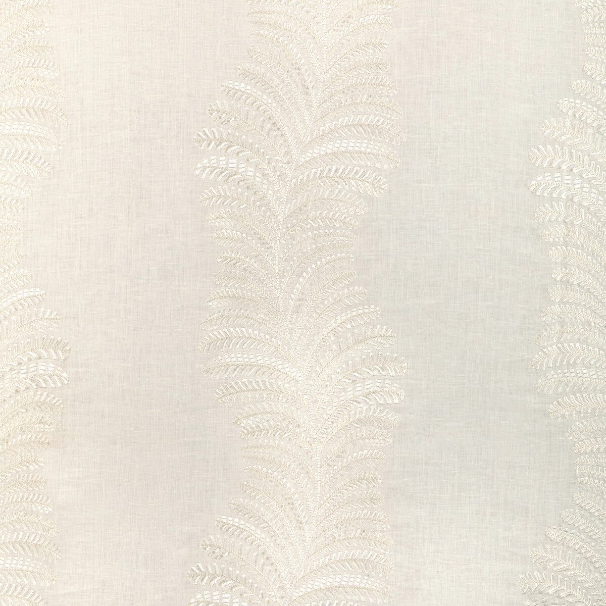 BRUNSCHWIG & FILS 8024129.1.0 ROWAN EMB IVORY Fabric - Eade's Wallpaper