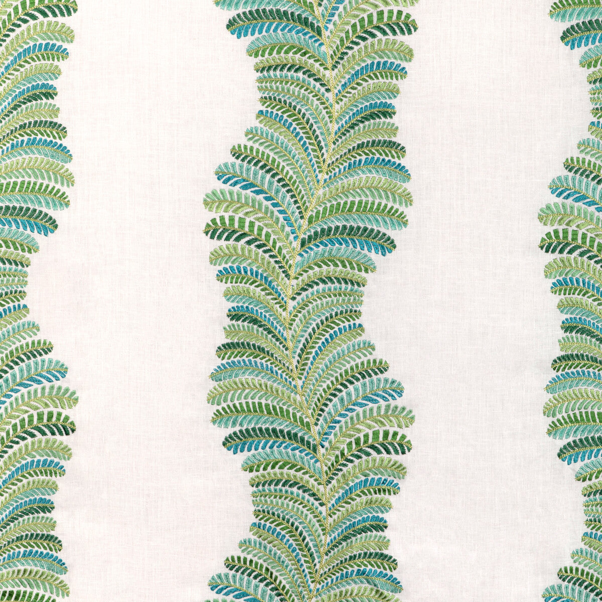 BRUNSCHWIG & FILS 8024129.353.0 ROWAN EMB MARINE Fabric - Eade's Wallpaper