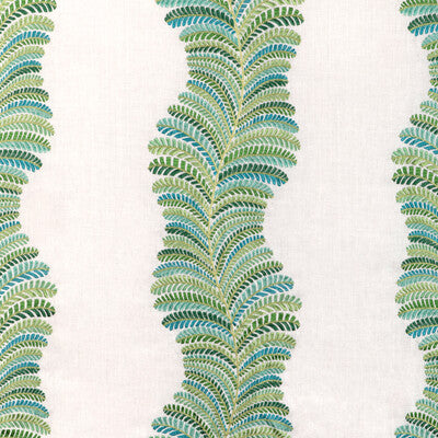 BRUNSCHWIG & FILS 8024129.353.0 ROWAN EMB MARINE Fabric - Eade's Wallpaper
