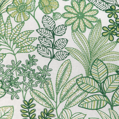 BRUNSCHWIG & FILS 8024131.3.0 WOODRUFF EMB LEAF Fabric - Eade's Wallpaper
