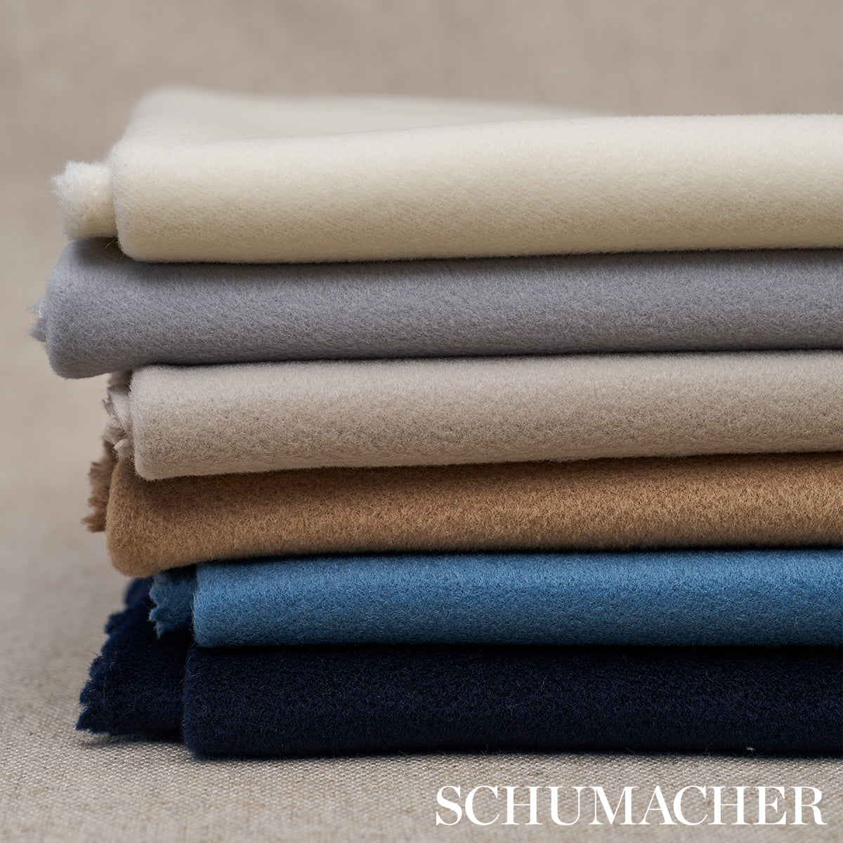 Schumacher 80512 KARLA FLEECED WOOL in LIGHT GREY Fabric - P
