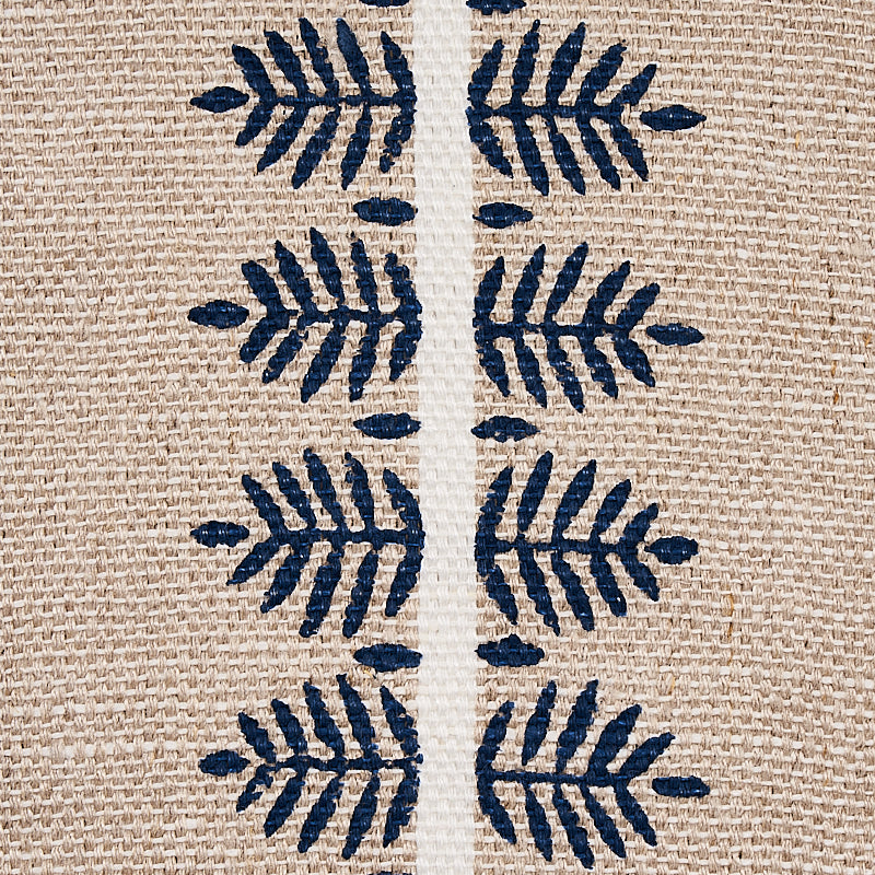 Schumacher 80522 ALVA HAND BLOCK PRINT in BLUE Fabric - NEW
