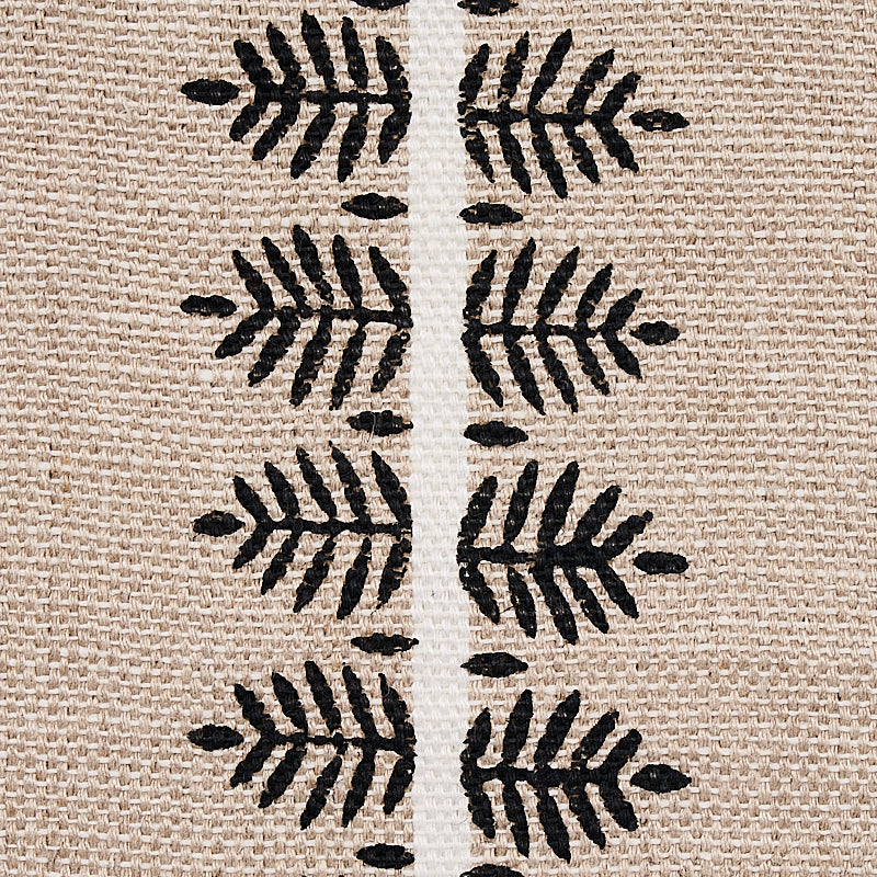 Schumacher 80523 ALVA HAND BLOCK PRINT in BLACK Fabric - NEW