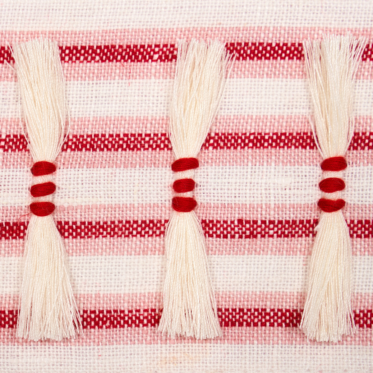Schumacher 81202 EYELASH FRINGE in RED Trim - EMBROIDERED AN