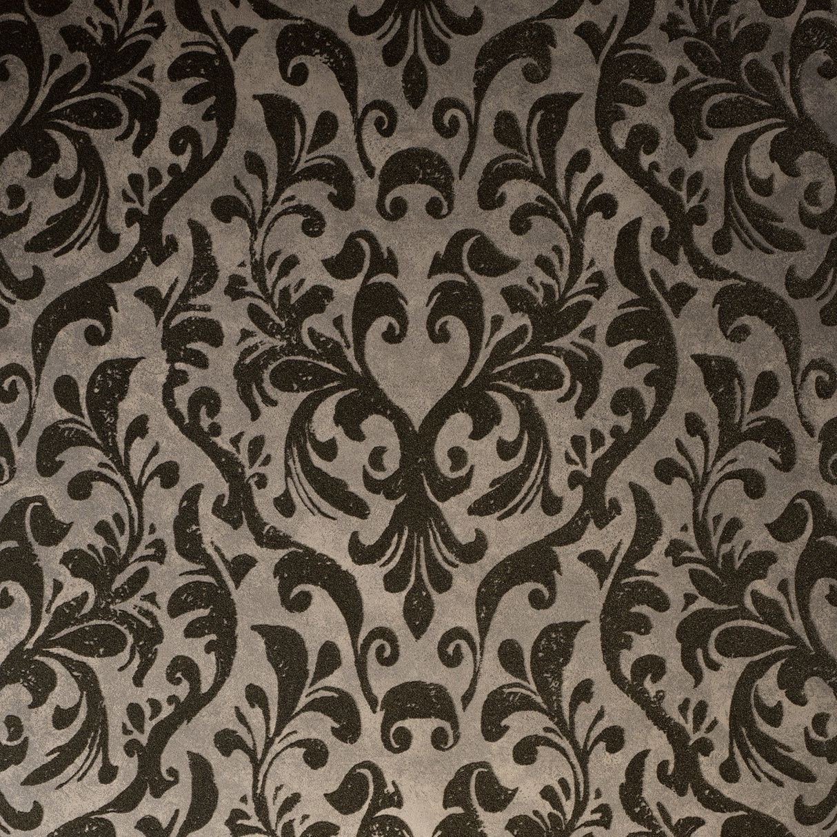 Galerie GH81253-23 Bronze Brown Flocked Damask - Eade's Wallpaper