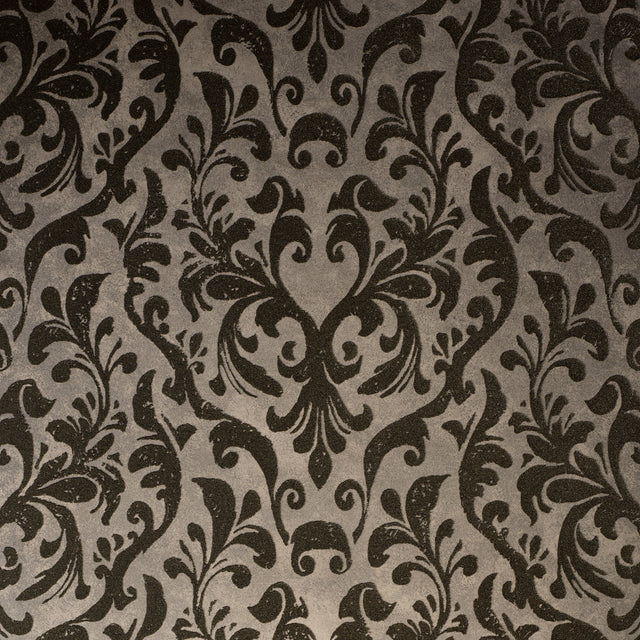 Galerie GH81253-23 Bronze Brown Flocked Damask - Eade's Wallpaper