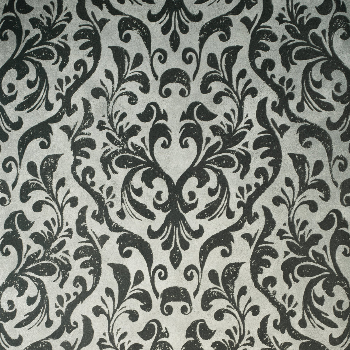Galerie GH81256-23 Silver Grey Flocked Damask - Eade's Wallpaper