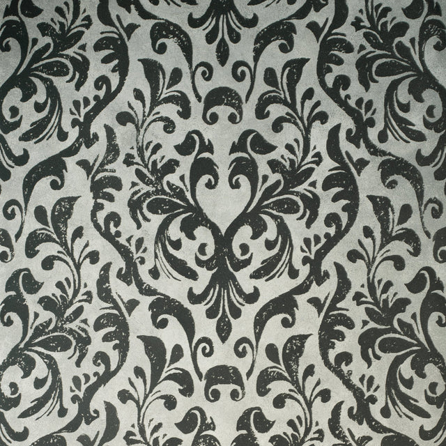 Galerie GH81256-23 Silver Grey Flocked Damask - Eade's Wallpaper