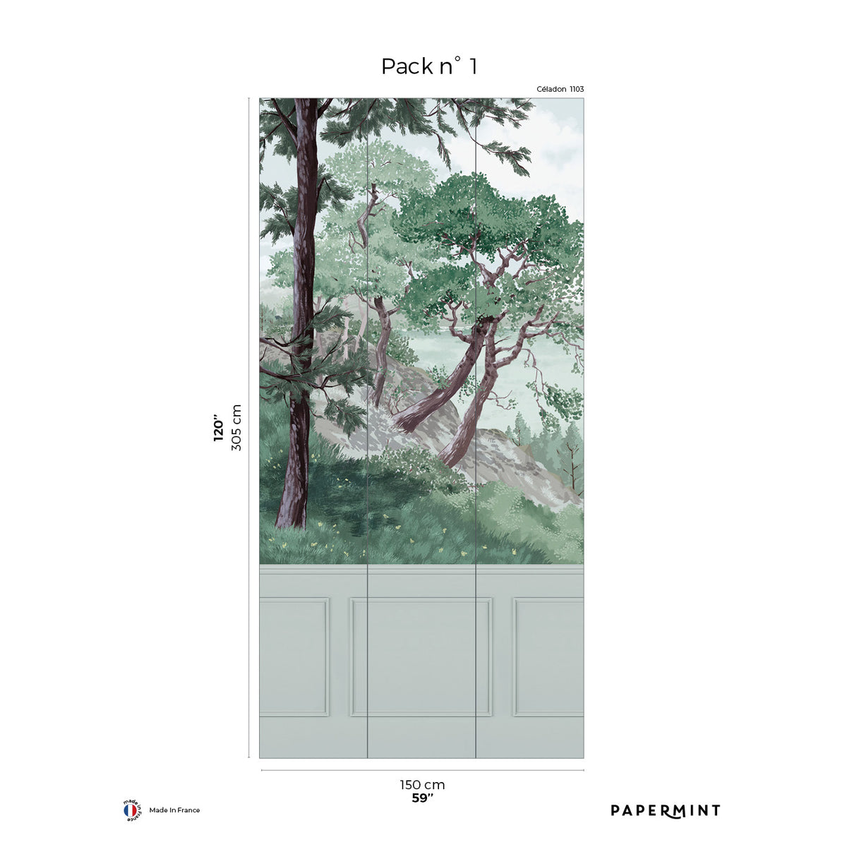 Papermint Bretagne Chair Rail With Faux Wainscoting Pack 1 i