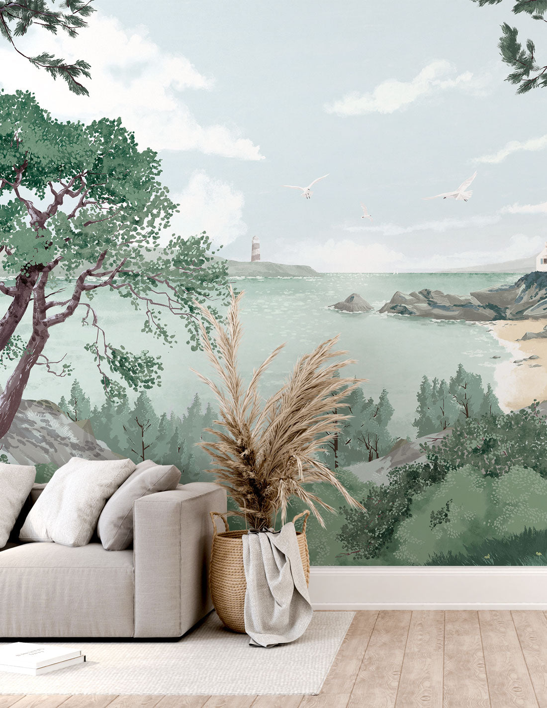 Papermint Bretagne Pack 1, 2, 3 & 4 in Green Wall Mural 8184