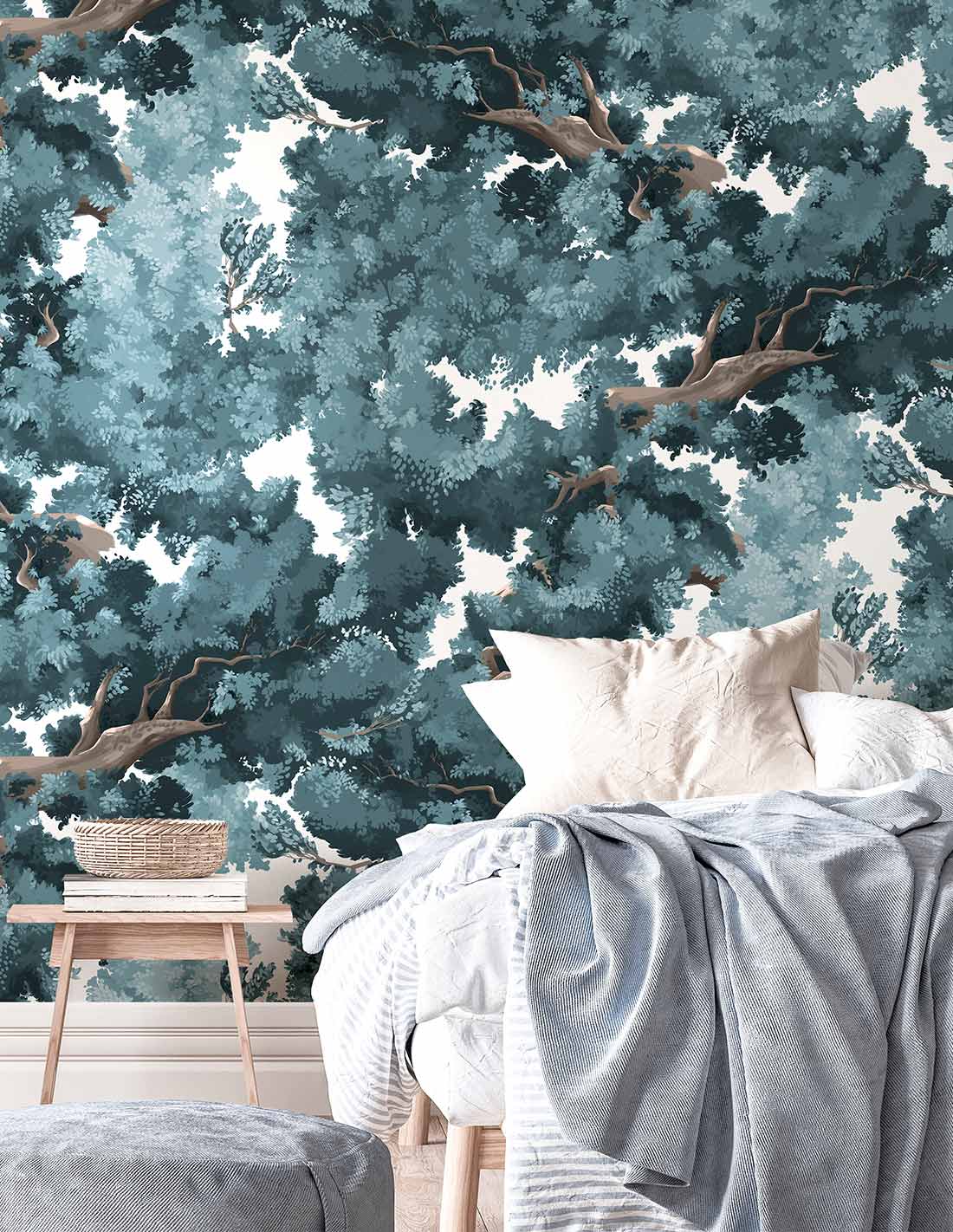 Papermint Bushu Pack 1 & 2 in Blue Wall Mural 8184-BDL-AK2