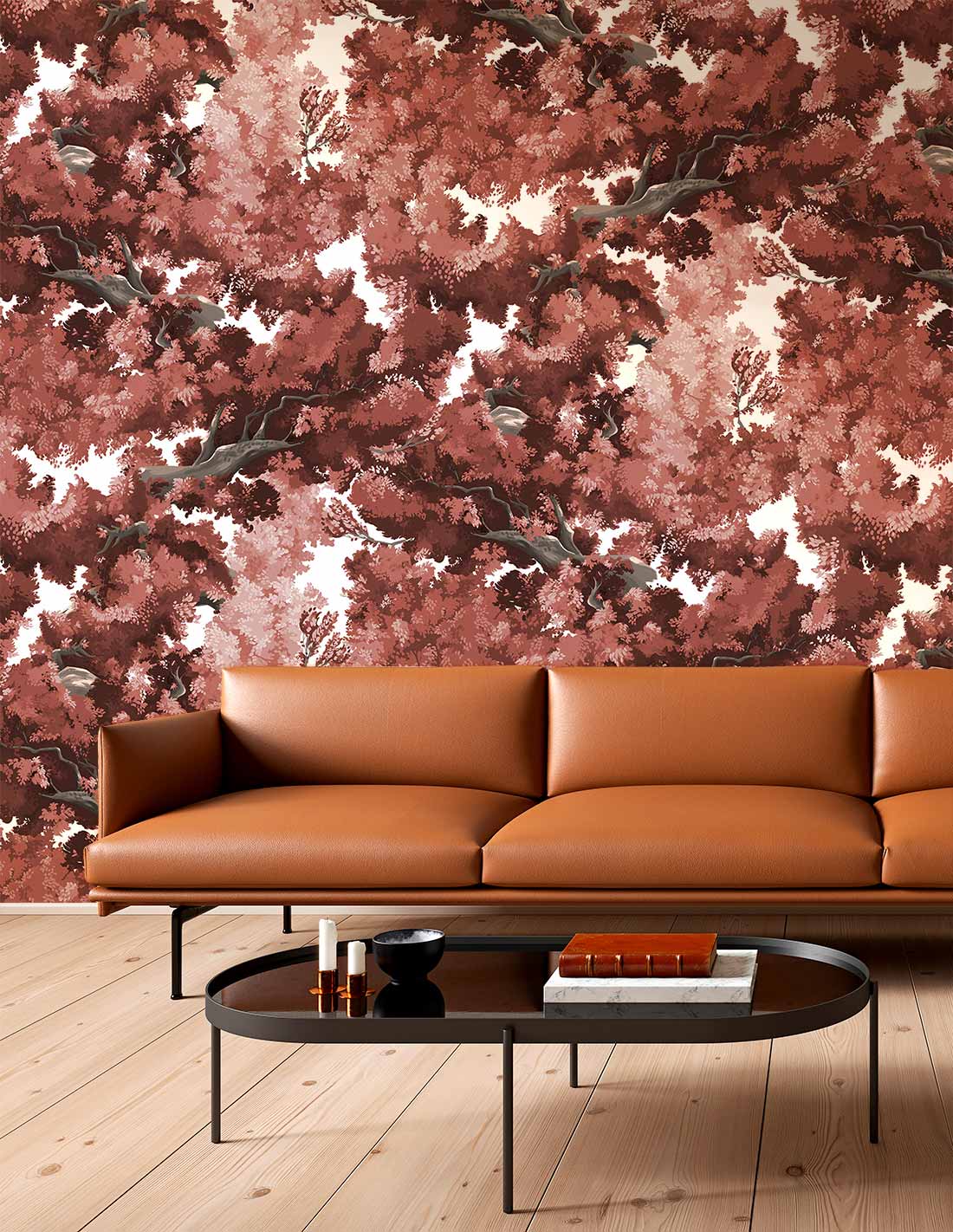 Papermint Bushu Pack 1 & 2 in Red Wall Mural 8184-BDL-AK3