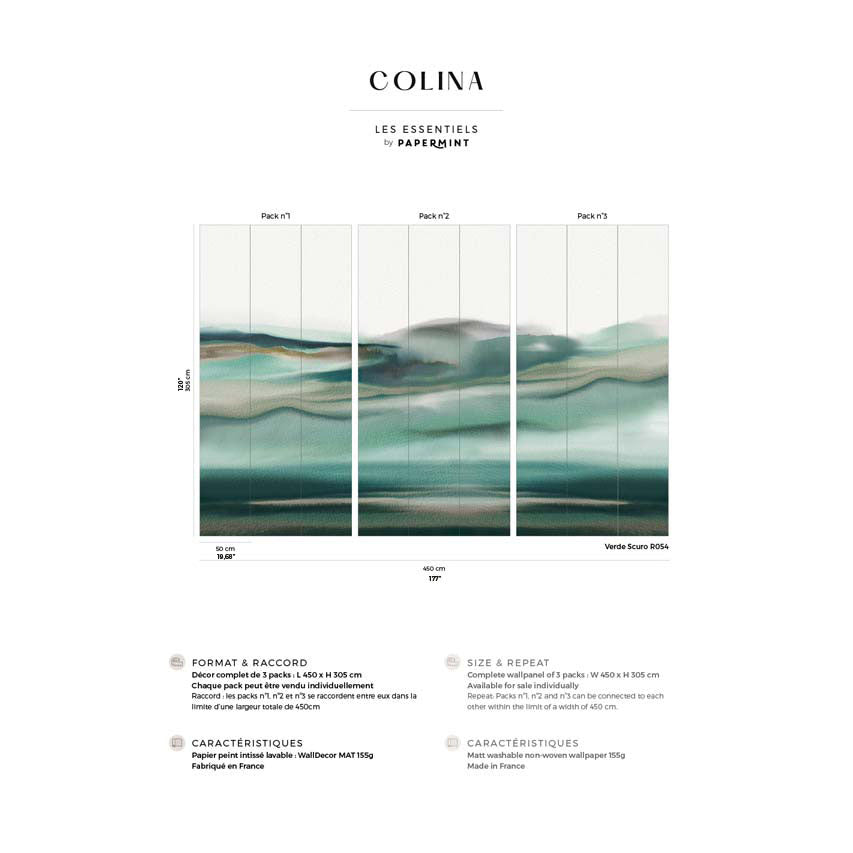 Papermint Colina Pack 1, 2 & 3 in Green Wall Mural 8184-BDL-