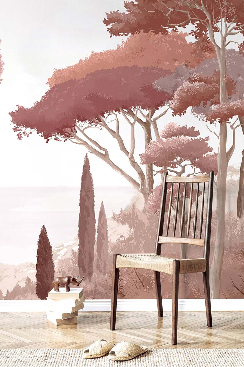 Papermint French Riviera Pack 1, 2 & 3 in Red Wall Mural 818