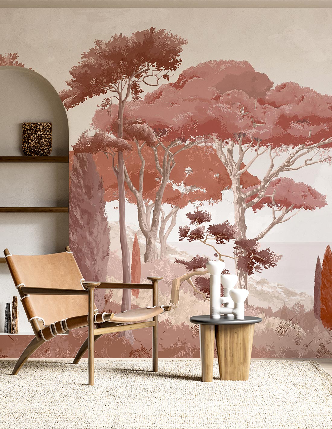 Papermint French Riviera Pack 1, 2 & 3 in Red Wall Mural 818