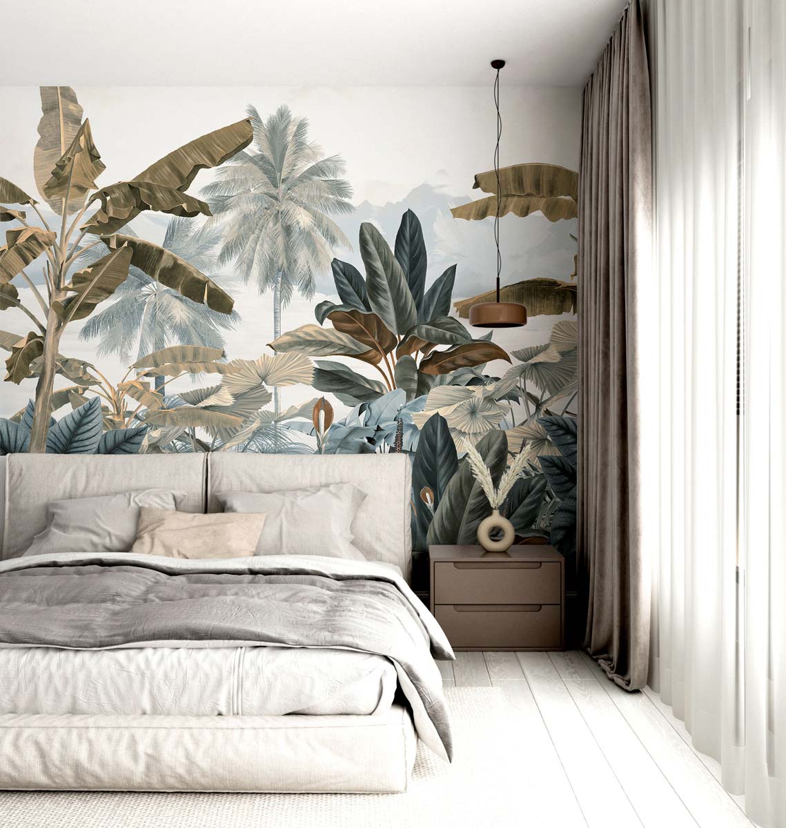 Papermint Exotic Pack 1 & 2 in White Wall Mural 8184-BDL-BA1