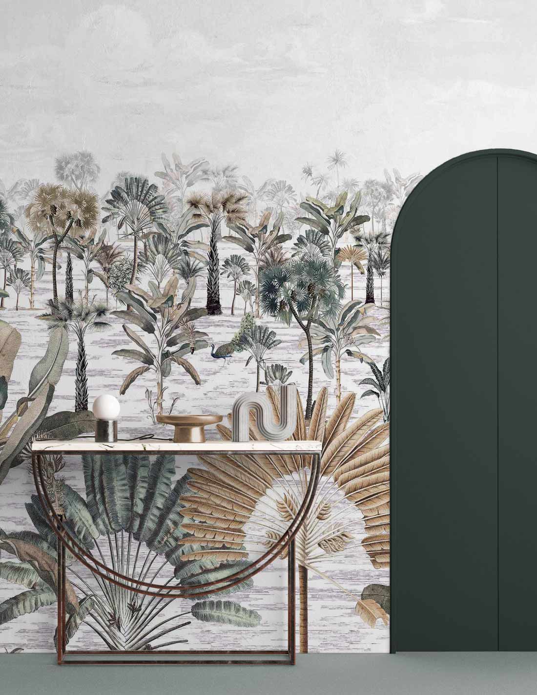 Papermint Java Pack 1 & 2 in Green Wall Mural 8184-BDL-BM