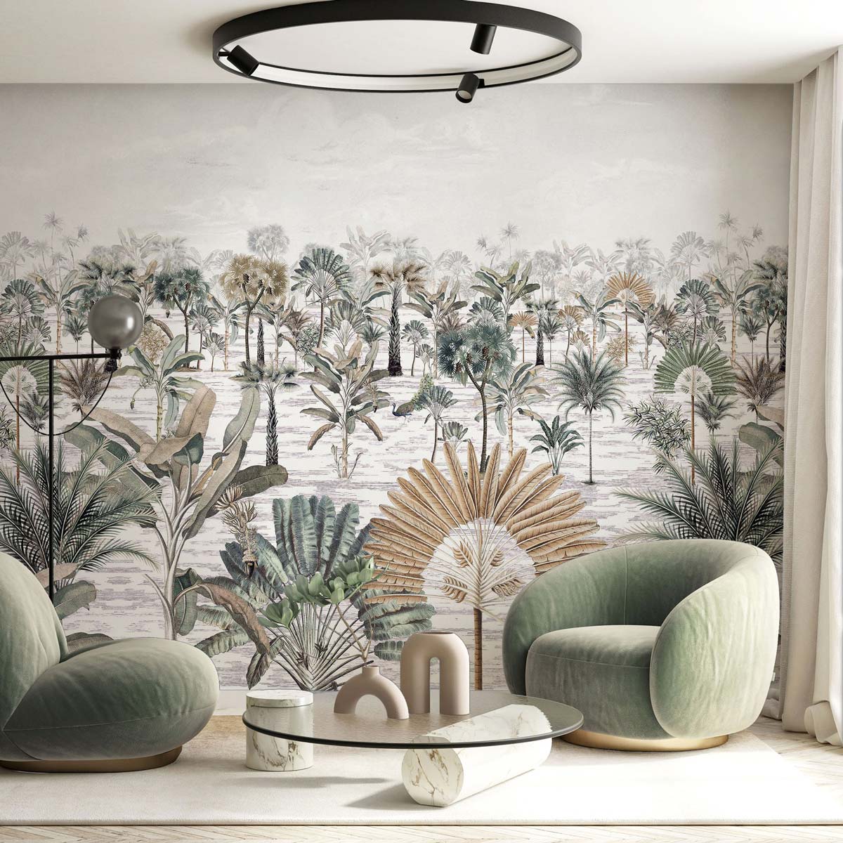 Papermint Java Pack 1 & 2 in Green Wall Mural 8184-BDL-BM