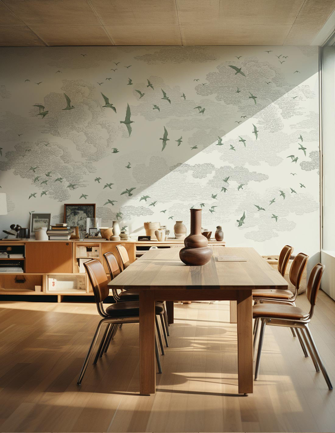Papermint Birds Pack 1 & 2 in Green Wall Mural 8184-BDL-BR1