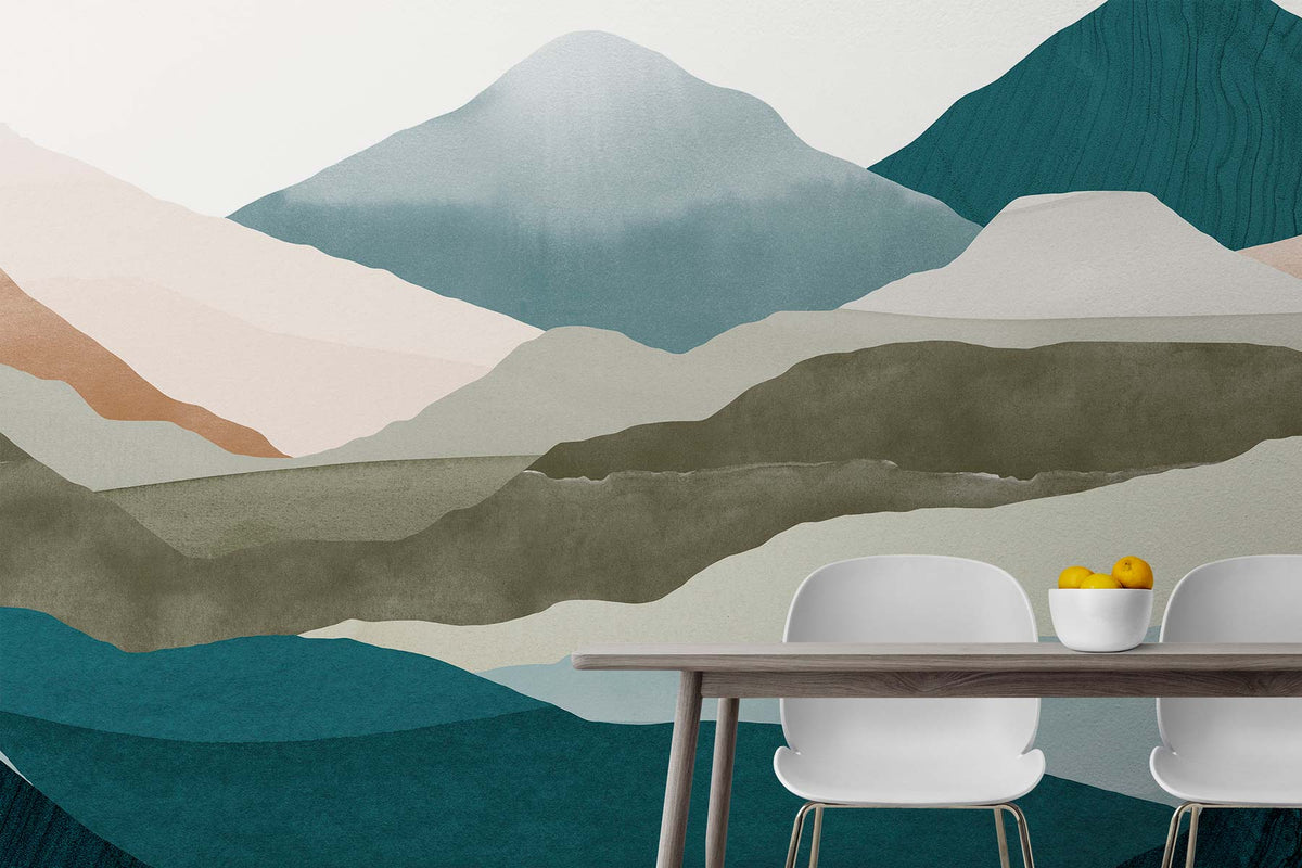 Papermint Montagna Pack 1, 2 & 3 in Teal Wall Mural 8184-BDL