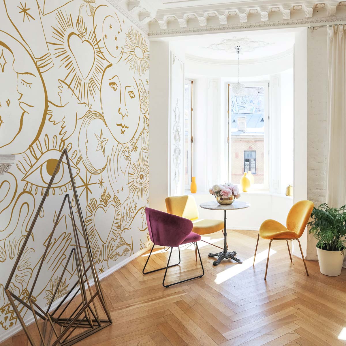 Papermint Mystic Pack 1, 2 & 3 in Gold Wall Mural 8184-BDL-C