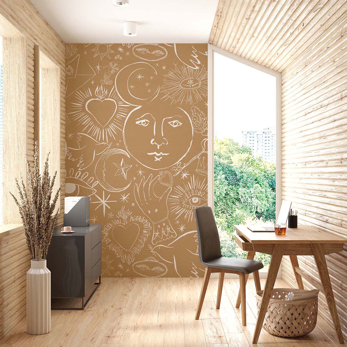 Papermint Mystic Pack 1, 2 & 3 in Brown Wall Mural 8184-BDL-