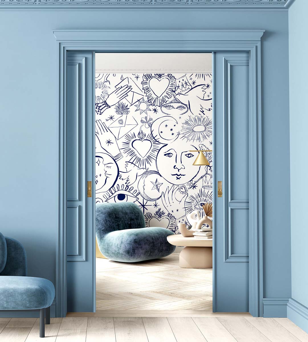 Papermint Mystic Pack 1, 2 & 3 in White Wall Mural 8184-BDL-