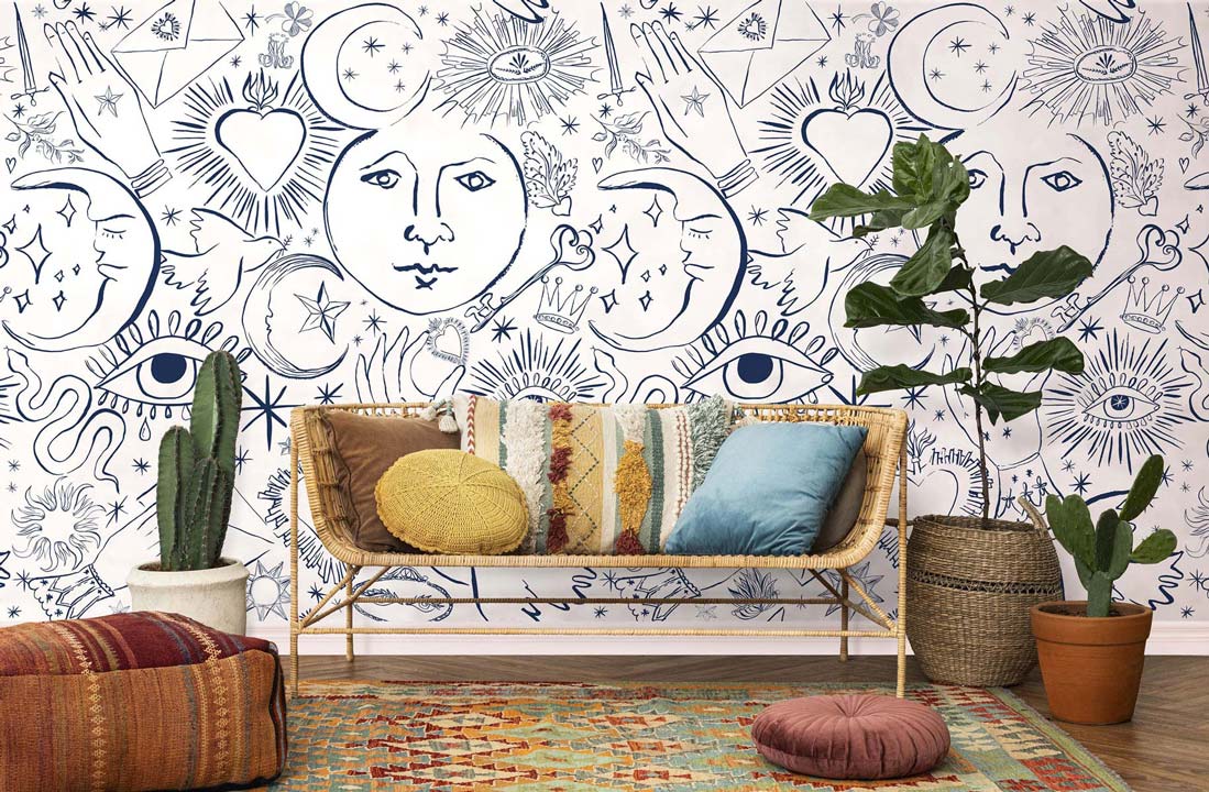 Papermint Mystic Pack 1, 2 & 3 in White Wall Mural 8184-BDL-