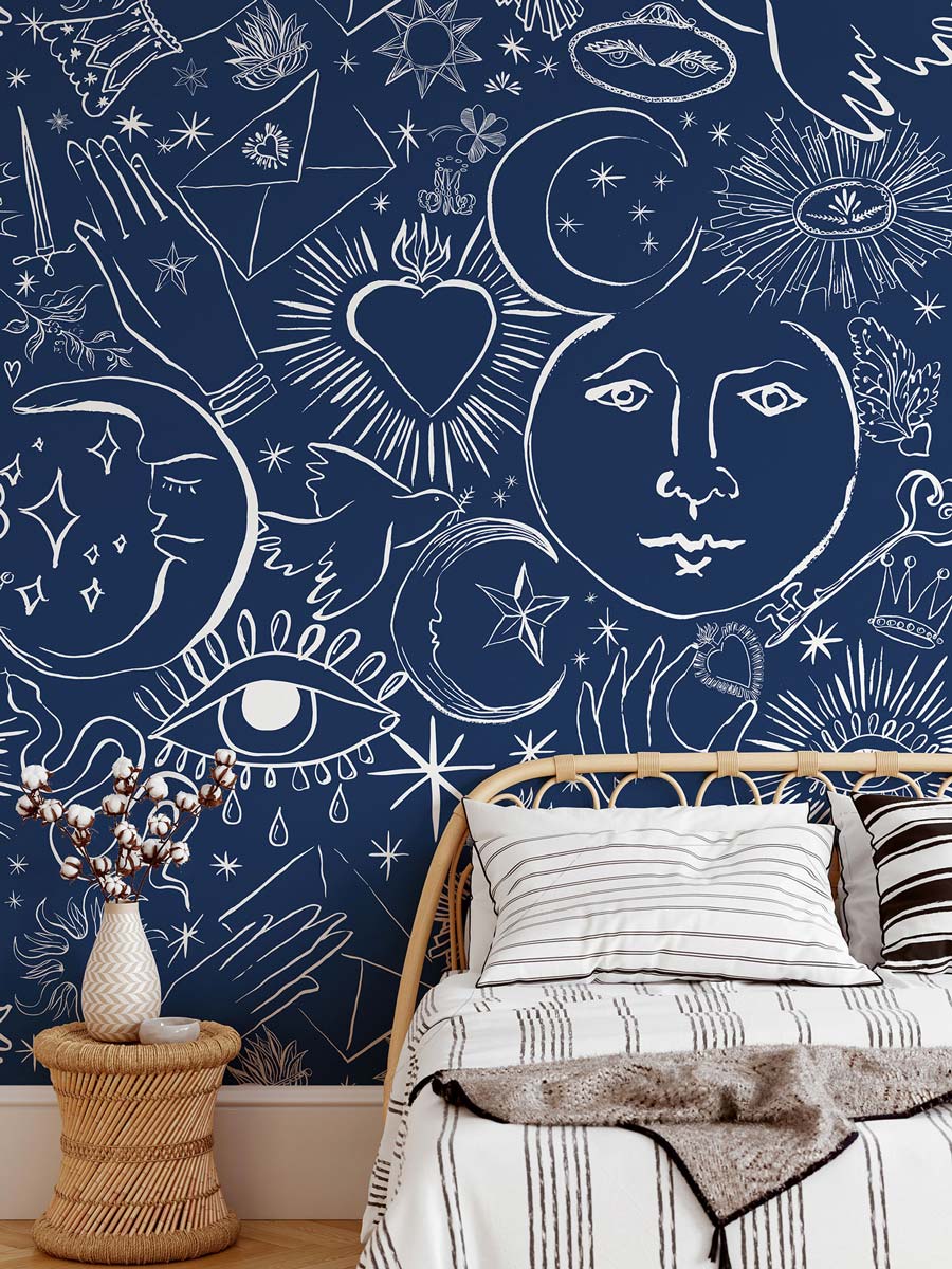 Papermint Mystic Pack 1, 2 & 3 in Blue Wall Mural 8184-BDL-C
