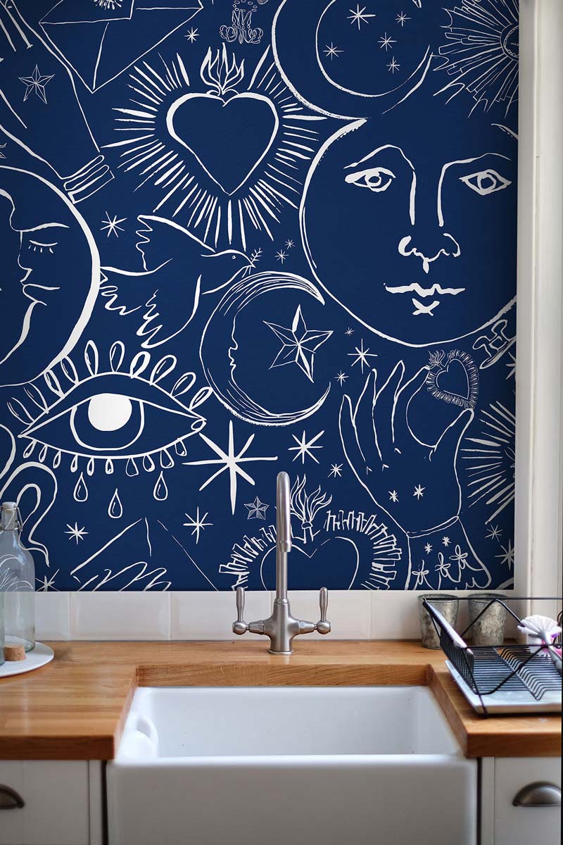 Papermint Mystic Pack 1, 2 & 3 in Blue Wall Mural 8184-BDL-C
