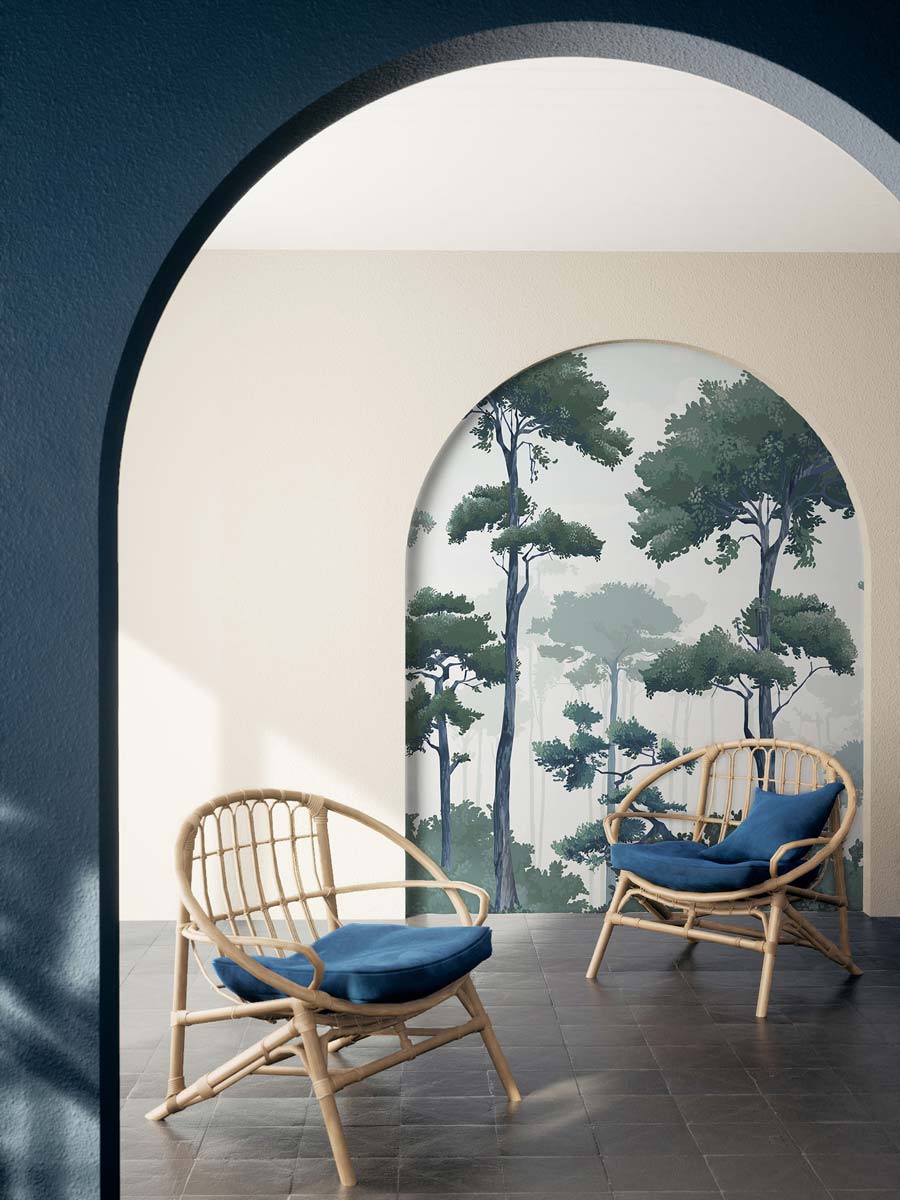 Papermint Pinewood Pack 1, 2 & 3 in Blue Wall Mural 8184-BDL