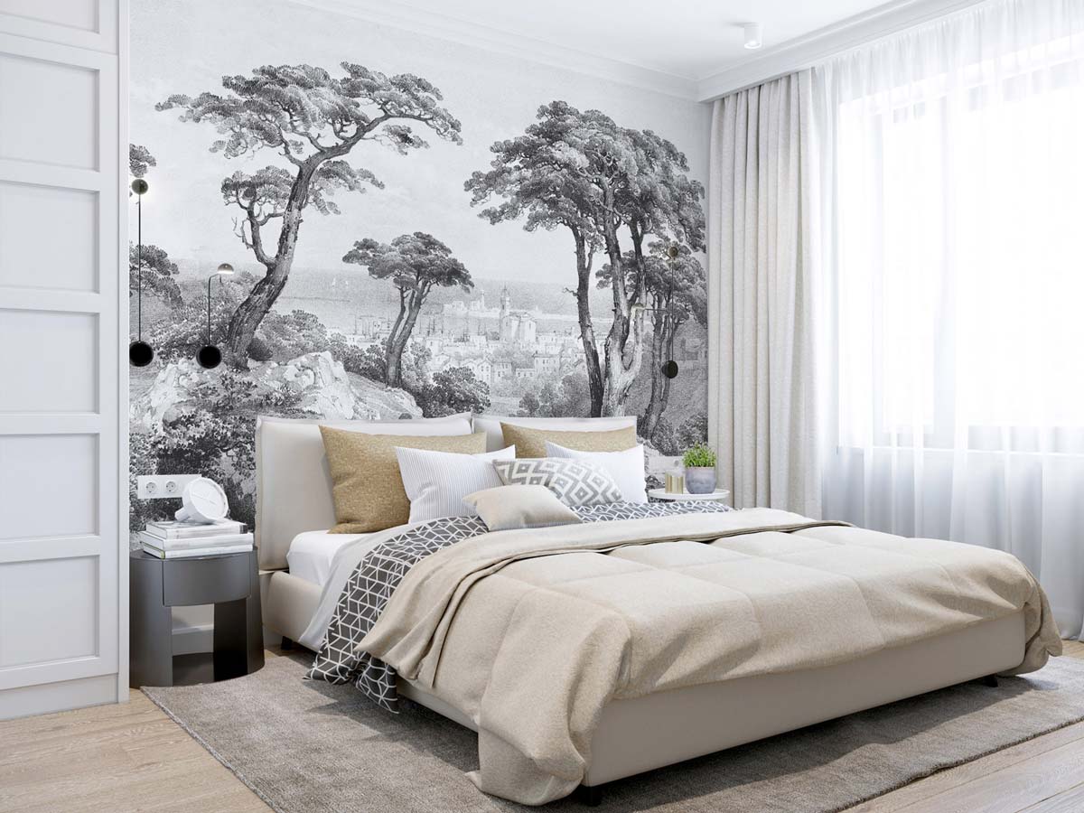 Papermint Saint-Tropez Pack 1 & 2 in Grey Wall Mural 8184-BD