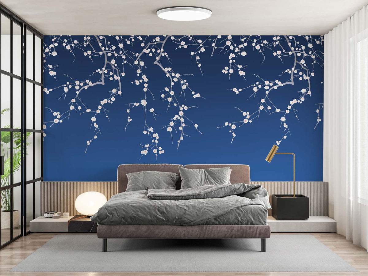 Papermint Sakura Pack 1 & 2 in Navy Wall Mural 8184-BDL-CW2