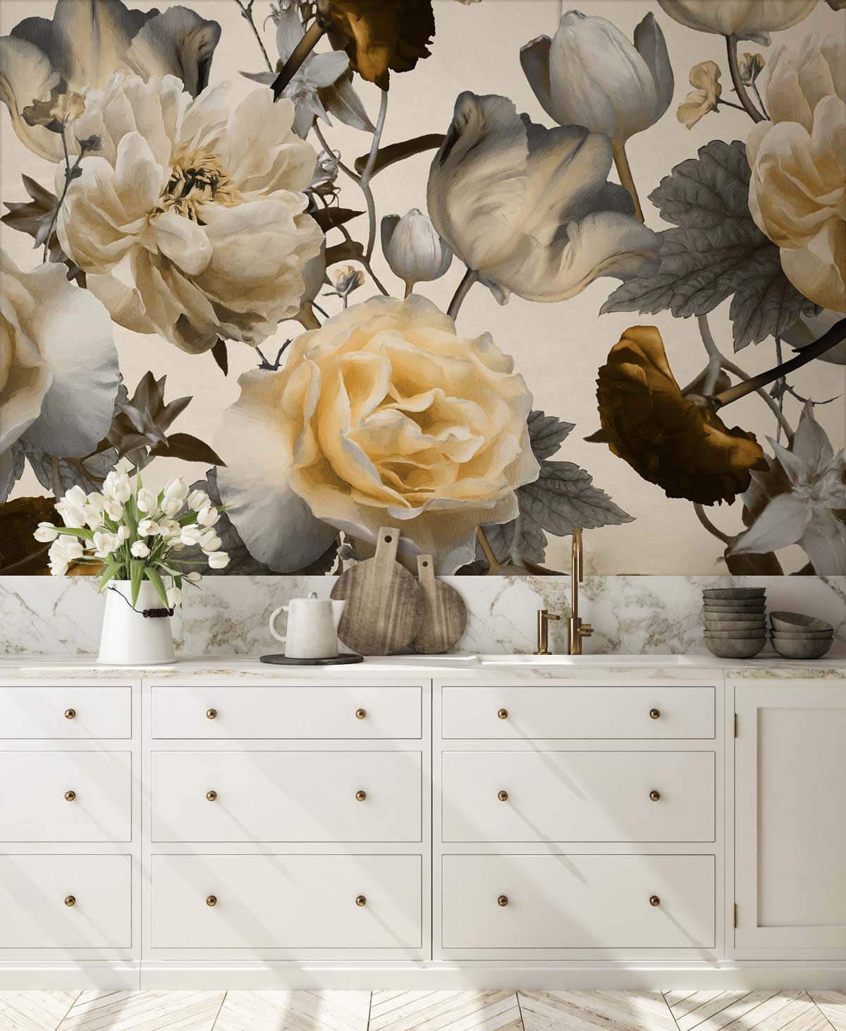 Papermint Vanity Pack 1, 2 & 3 in Yellow Wall Mural 8184-BDL