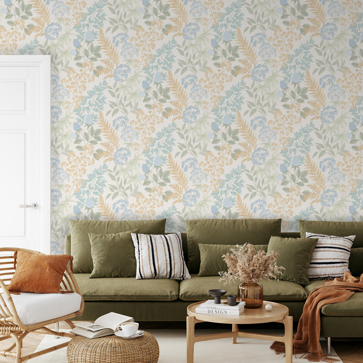 Veer Decor Gilded Bloom Cream Ground Wallpaper 8195-AE3