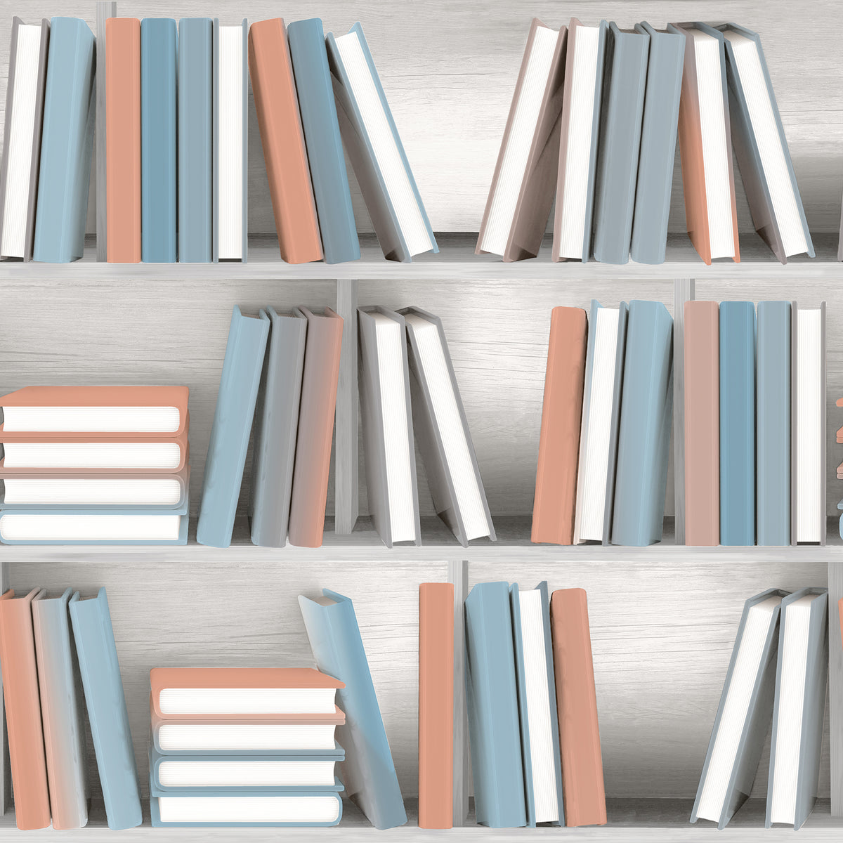Veer Decor Nook Book Multi Color Wallpaper 8196-AB4
