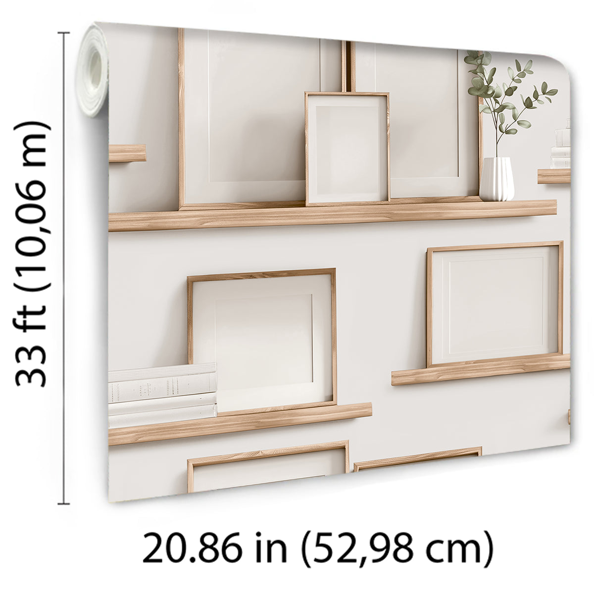 Veer Decor Frame Shelves Beige Wallpaper 8196-AG4